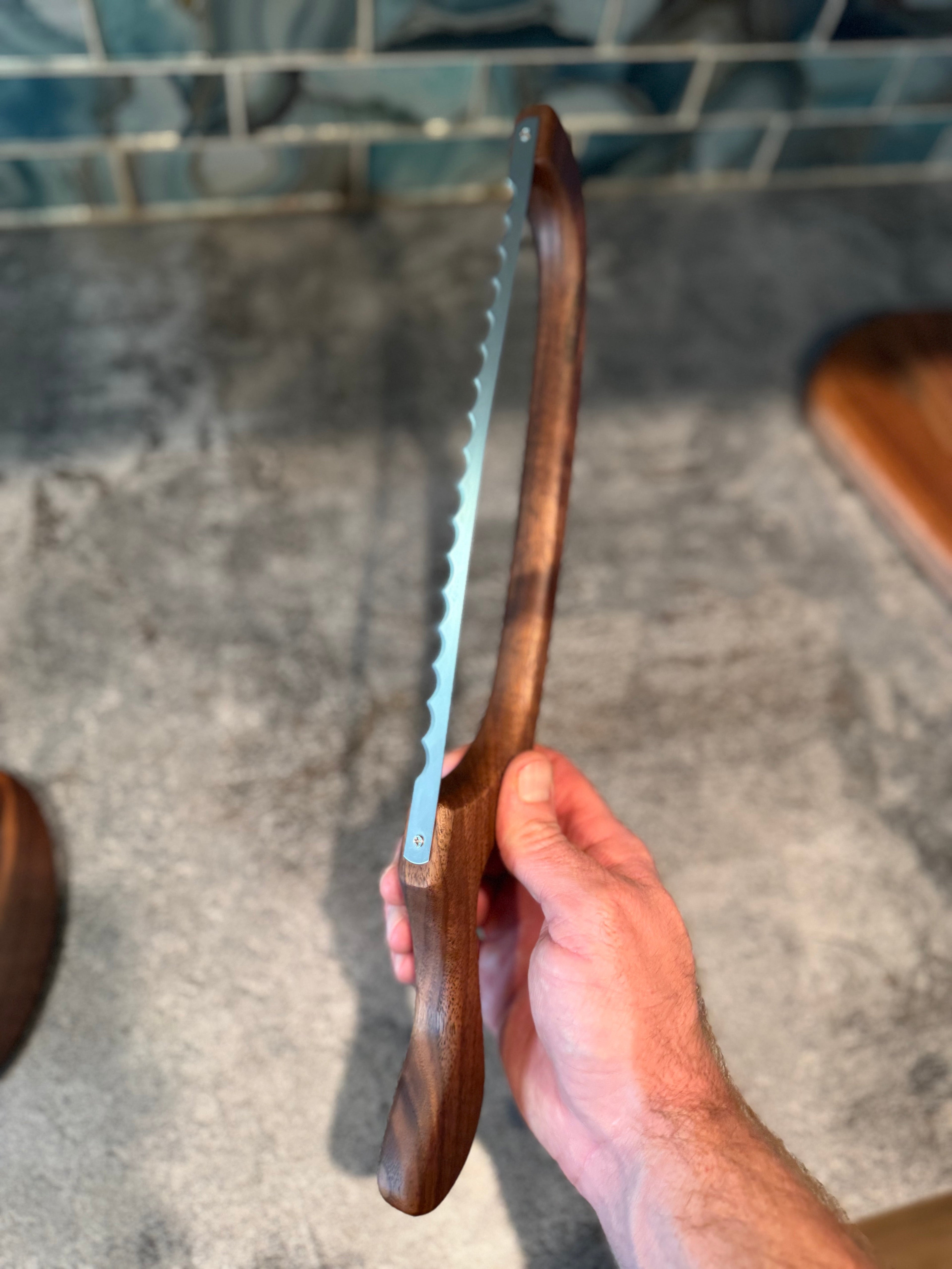 Komplettes Sauerteig-Set – Handgefertigte Backutensilien aus Walnussholz